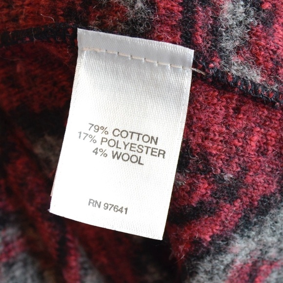 NWT J. Jill Ruby Red Cotton & Wool Blend Soft Open Cardigan, Size Small Petite - Picture 5 of 8